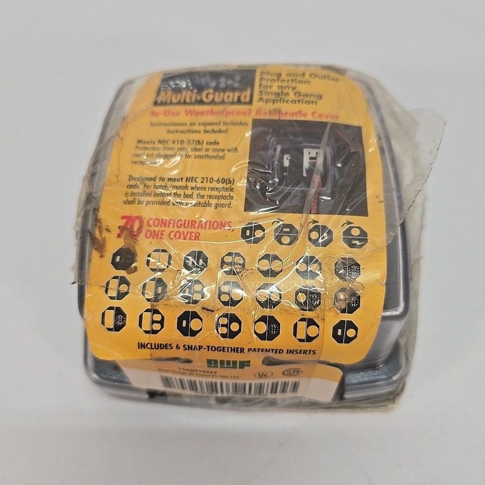 BWF FG1220C 2-1/4" Multi-Guard Plug and outlet Double Gang Standard Depth Cover
